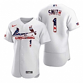 Cardinals 1 Ozzie Smith White USA Flag Fashion Nike Cool Base Jersey Dyin,baseball caps,new era cap wholesale,wholesale hats